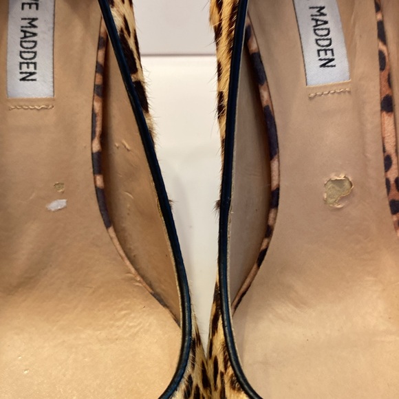 Steve Madden Women’s Heels, fur dyed leopard print, 4.5 inch heels , Size 10 M - Picture 12 of 14